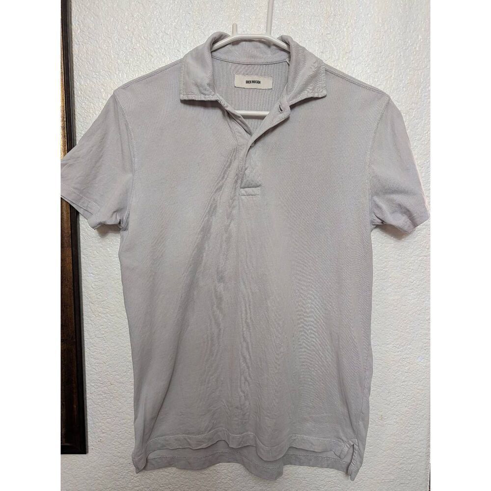 Buck Mason grey polo shirt for men x-small